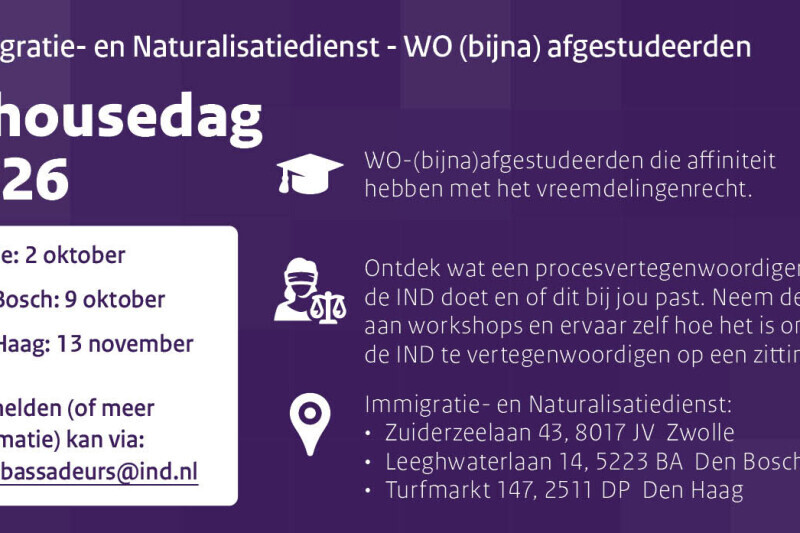 Immigratie- en Naturalisatiedienst Inhousedag Den Bosch